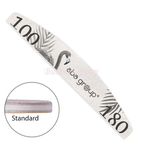 Aba Group Nail File 100/180 Пила за нокти полумесец сива